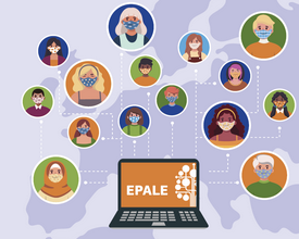 Ilustracja do informacji: EPALE: wyszukiwarka partnerów do projektów kształcenia i szkolenia Erasmus+ oraz dzielenia się dobrymi praktykami
